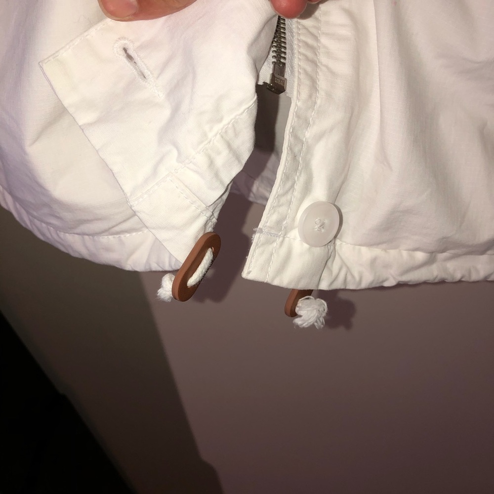 Gap White Spring Hooded Jacket Small - image 7